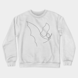 Night Hunter - One Line Bat Crewneck Sweatshirt